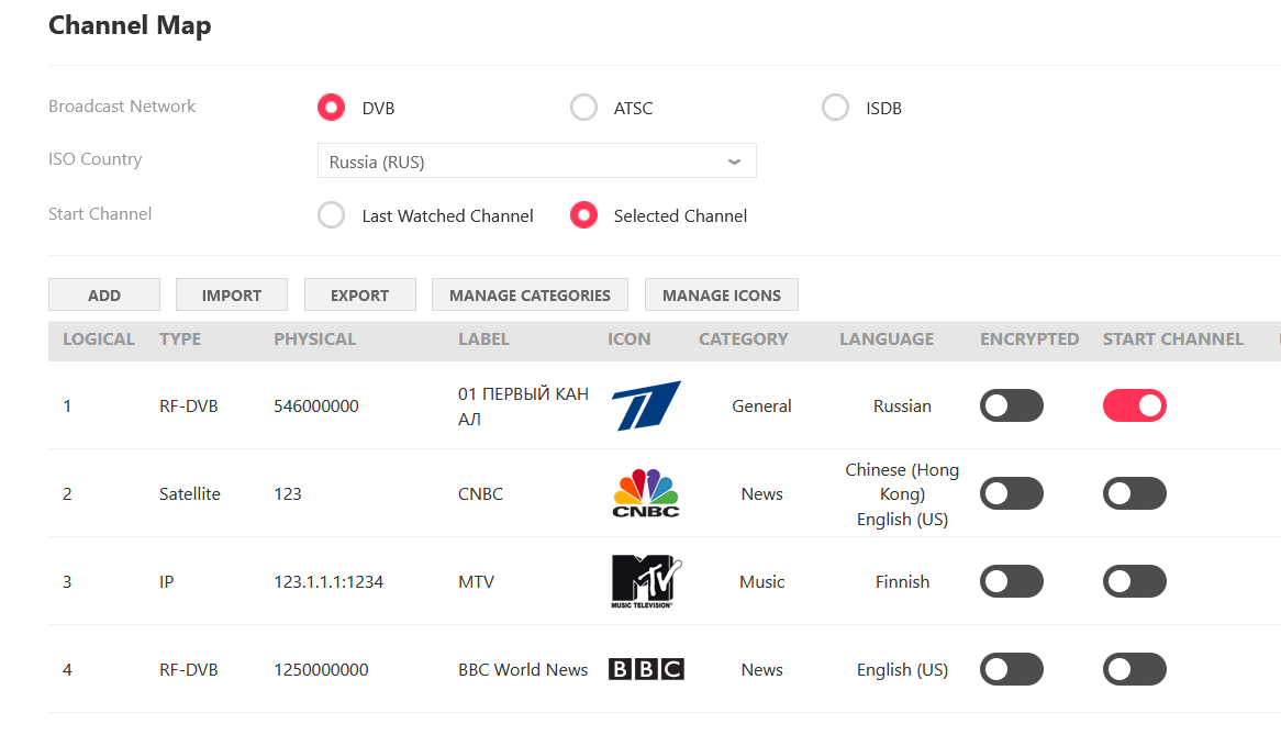 Настройка ТВ-каналов в LG Pro:Centric Direct