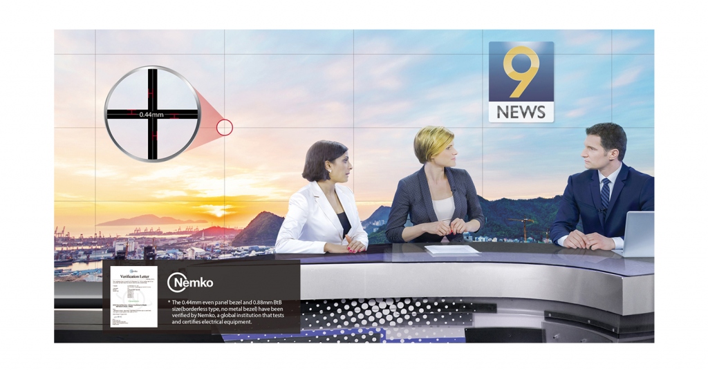 Видеостенный дисплей LG серии SVM5F - видеостена со швом между дисплеями 0,88мм