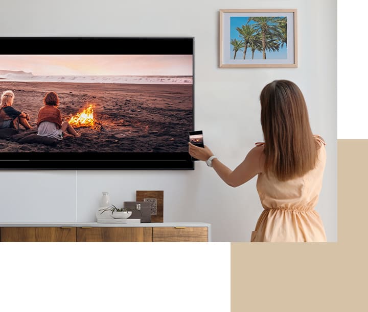 Гостиничный телевизор Samsung серии HTS030 - NFC для начала зеркалирования