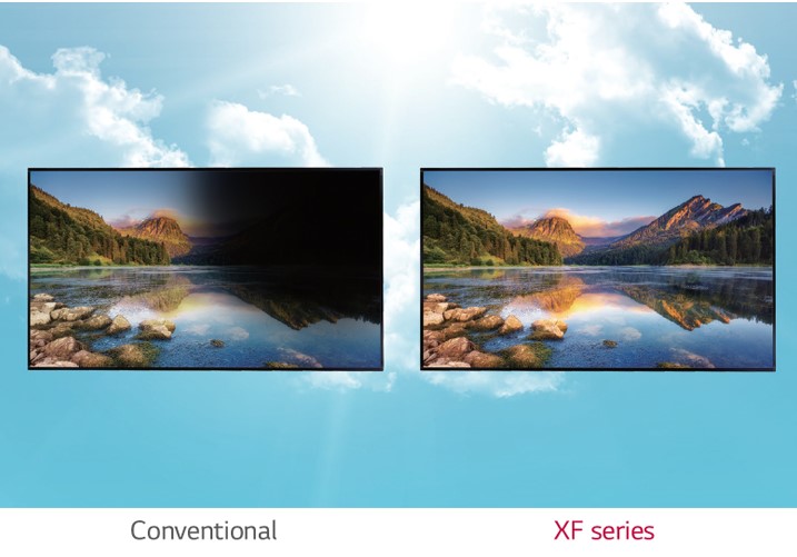 Уличный дисплей LG серии XF3E - работа под прямыми солнечными лучами без потемнения матрицы