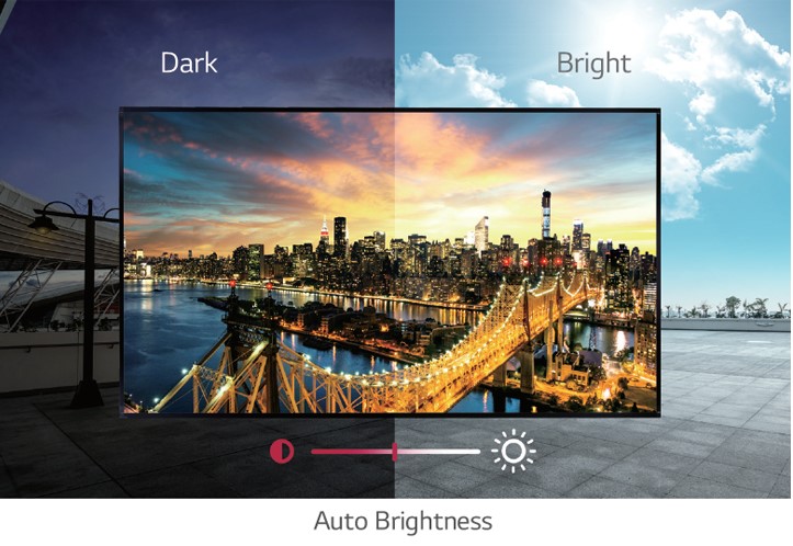 Уличный дисплей LG серии XF3E - автоматическая регулировка яркости