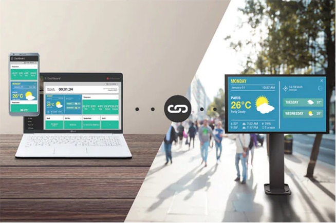 Профессиональный дисплей LG серии XE4F -Web мониторинг