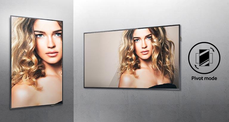 Профессиональный дисплей Samsung серии QMN - вертикальная и горизонтальная установка