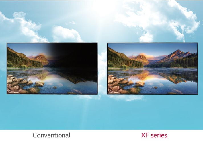 Уличный дисплей LG серии XF3C - работа под прямыми солнечными лучами без потемнения матрицы