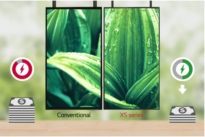Профессиональный дисплей LG серии XS4F - энергоэффективность