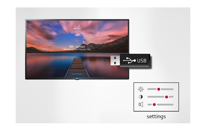 Гостиничный IP UHD телевизор LG серии US662H - клонирование настроек