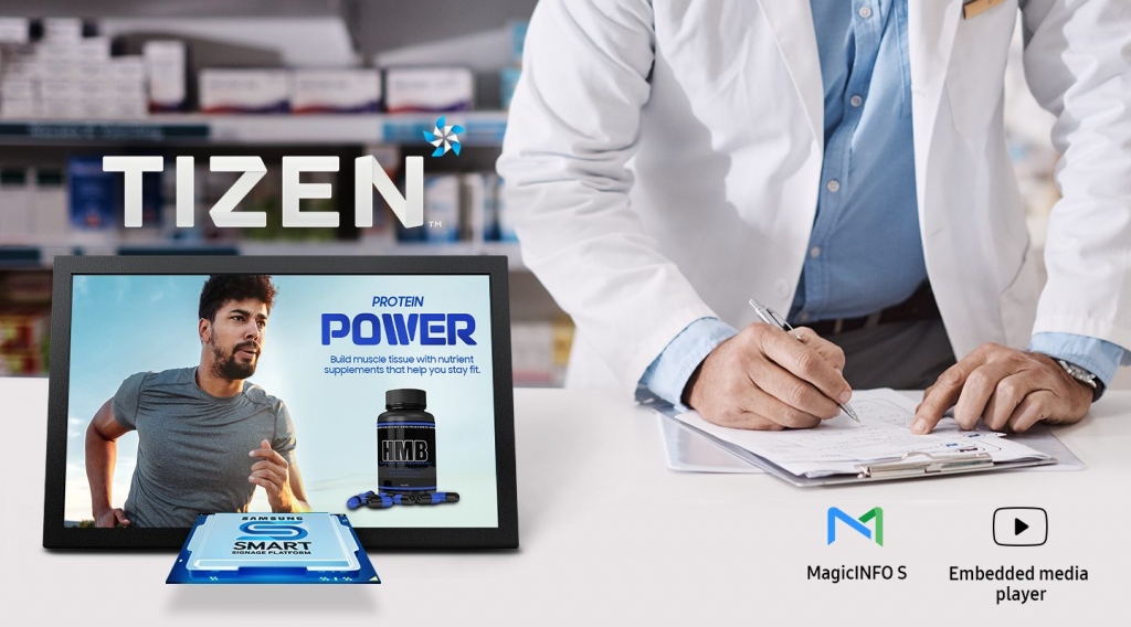 Профессиональный дисплей Samsung серии QB13R - мощная платформа Tizen