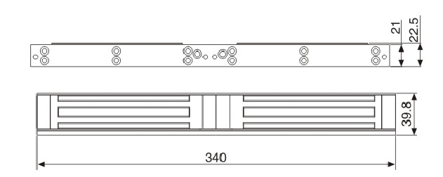 Размеры замка HSU-180MD