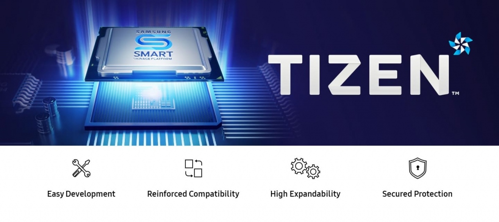 Профессиональный дисплей Samsung серии QHR - операционная система Tizen 4